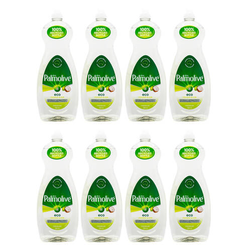 8PK Palmolive Cleanng Dishwashing Liquid Ultra Eco Coconut & Lime 950ml