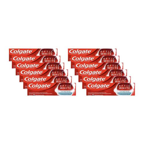 12PK Colgate Tooth Paste Optic White LastingWhite Tube 75ml Dental Oral Care