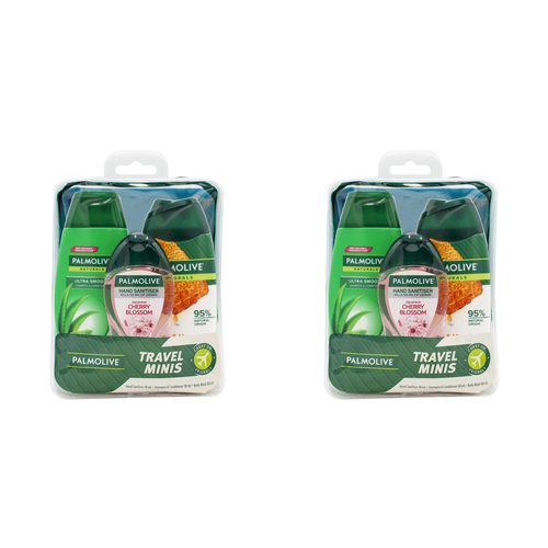 6pc Palmolive Travel Minis Pack Shampoo/Conditioner/Body Wash Set