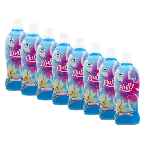 8PK Fluffy Concentrated Fabric Conditioner Zenergy 1L Orchid & Patchouli
