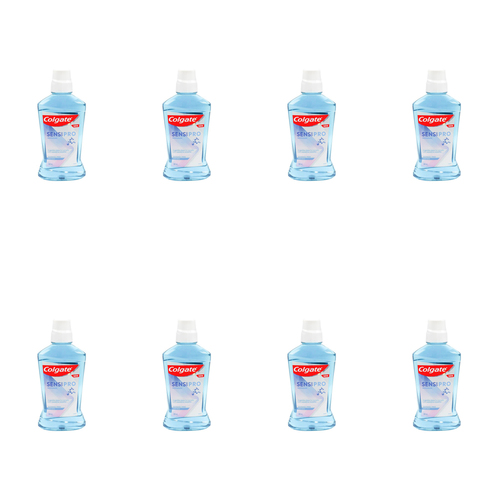8PK Colgate 500ml Sensipro Mouthwash Mild Mint For Sensitive Mouth