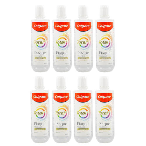8PK Colgate Total 12 Mouthwash Plaque Release Clear Mint 500ml Dental Care