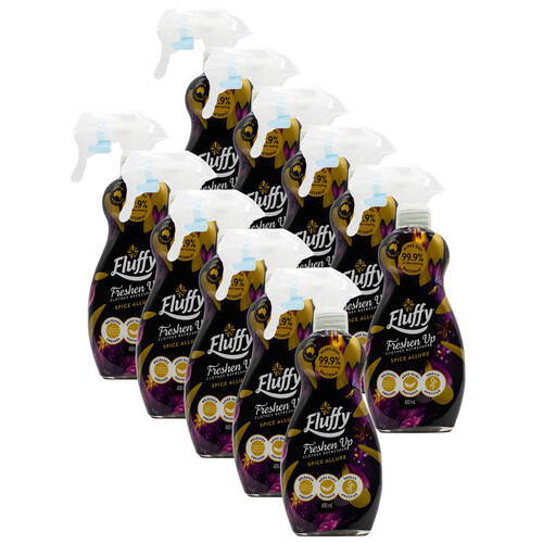 10PK Fluffy 400ml Clothes Refresher Freshen Up Spice Allure Spray