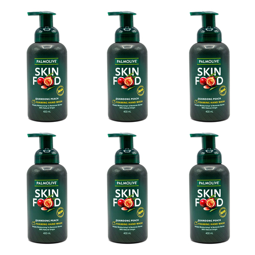 6PK Palmolive 400ml Foaming Handwash Skin Food Quandong Peach
