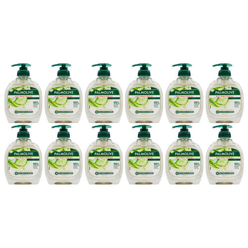 12PK Palmolive 250ml Hand Wash Antibacterial Cucumber & Aloe Vera Liquid Soap
