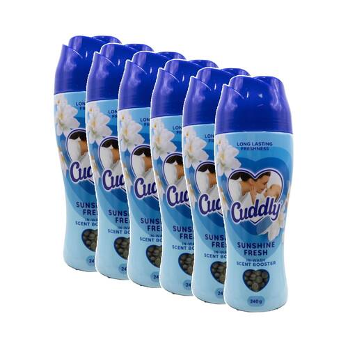 6PK Cuddly In-Wash Scent Booster Pellets Sunshine Fresh Tropical Fragrance 240g