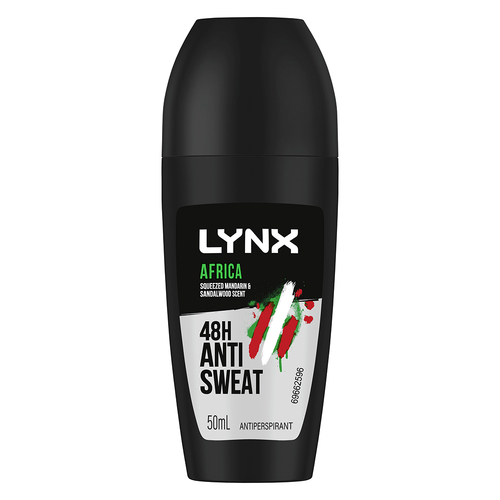 Lynx 50ml Antiperspirant Roll On Africa 48 Hr