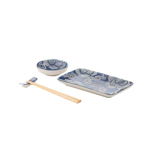 Ladelle Nara Bloom Ceramic Serving Set Japanese Style Utensils Assorted