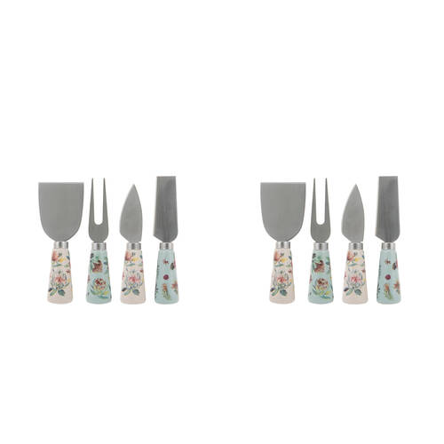 2x 4pc Ladelle Esperance Stainless Steel Cheese Knife Set Cutting Tools Utensils