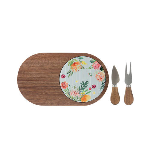 Ladelle Esperance Platter & Cheese Knife Serving Set Kitchen Utensils