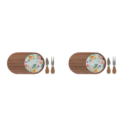 2PK Ladelle Esperance Platter & Cheese Knife Serving Set Kitchen Utensils