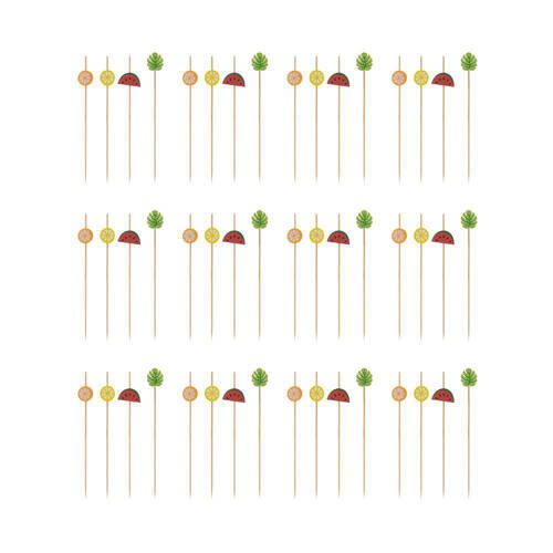 12PK Ladelle Capri Cocktail Appetiser Picks Reusable Bar/Table Decor Assorted