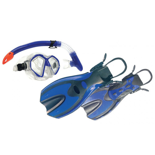 Land & Sea Sports Australia Porpoise Complete Snorkelling Set L/XL Adult Blue