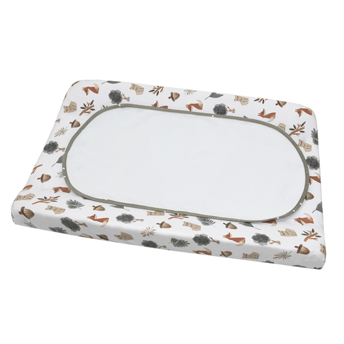 Living Textiles Change Pad Cover & Liner Set Forest Retreat/Olive Dots 