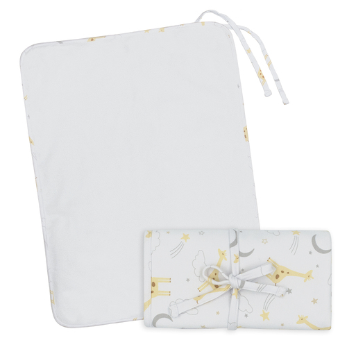 Living Textiles Waterproof Travel Change Mat Noah Giraffe