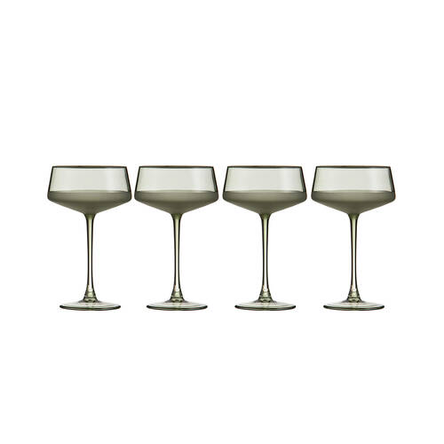 4pc Ladelle Panama Cocktail Coupe Serving Glass Drinkware/Barware Moss