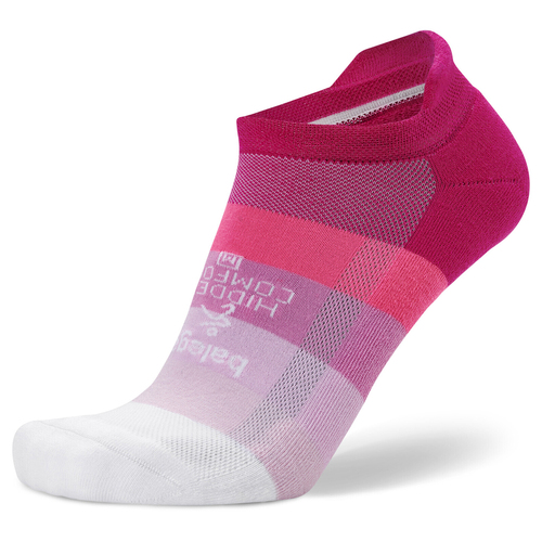 Balega Hidden Comfort No Show Socks Large W 11-13/M 9.5-11.5 Pink/White