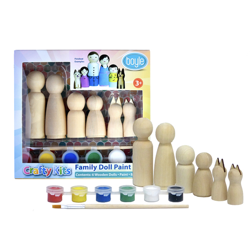 Boyle Wooden Doll Family Paint Kit