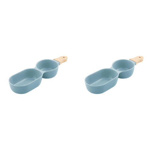 2PK Ladelle Alto Serve & Share Pale Blue 2 Part Stick Snack Serving Platter