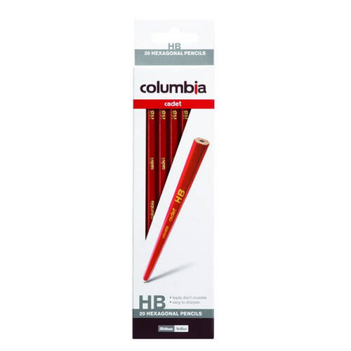 20pc Columbia HB Hexagonal Pencils