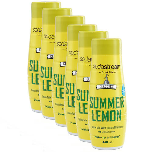 6x SodaStream Classic Mix Summer Lemon 440ml
