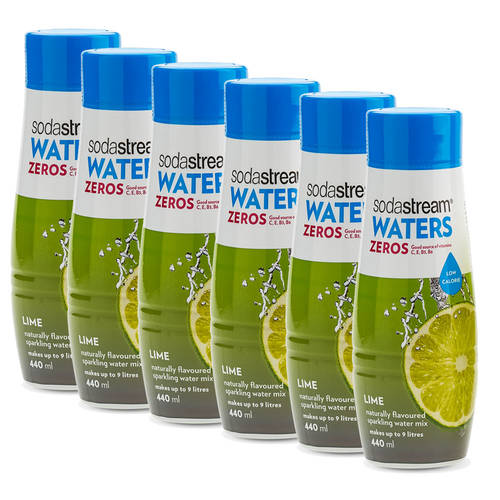 6x SodaStream Zeros Mix Lime 440ml - Low Sugar