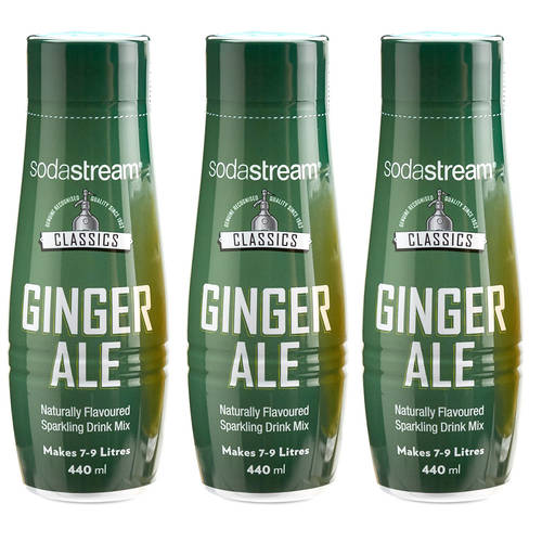 3x SodaStream Classics Ginger Ale Mix 440ml