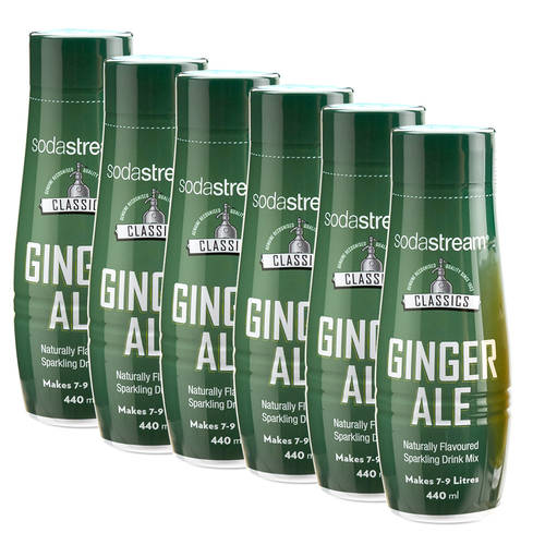 6x SodaStream Classics Ginger Ale Mix 440ml