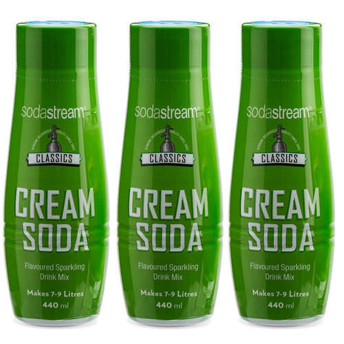 3x SodaStream Classics Cream Soda Mix 440ml