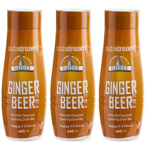 3x SodaStream Classics Ginger Beer Mix 440ml