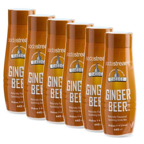 6x SodaStream Classics Ginger Beer Mix 440ml
