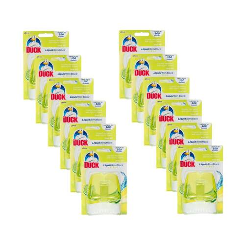 12PK Duck Liquid Rimblock Toilet Cleaner Citrus 50ml Bathroom Cleaning Detergent