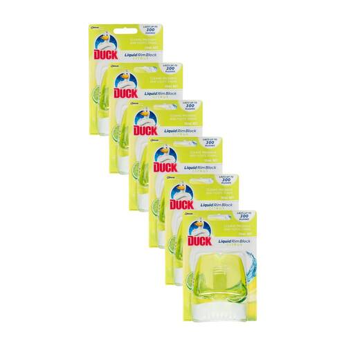 6PK Duck Liquid Rimblock Toilet Cleaner Citrus 50ml Bathroom Cleaning Detergent