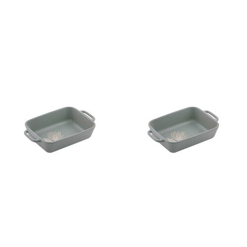 2PK Ladelle Esperance Ceramic Baking Dish Small Heat-Resistant Bakeware Green
