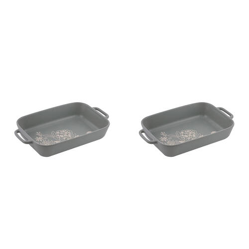 2PK Ladelle Esperance Ceramic Baking Dish/Tray Large Kitchen Bakeware Green