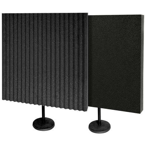 2x Auralex DeskMAX 76 x 61 x 61 cm Podcasting Panels w/stands Charcoal