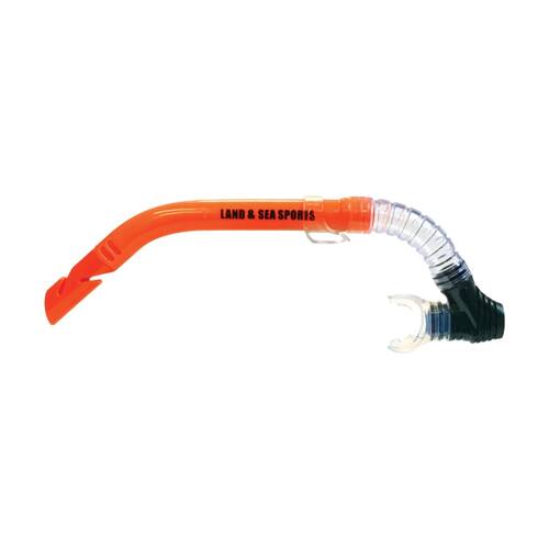 Land & Sea Sports Clearwater Snorkel With Silicone Mouthpiece Orange