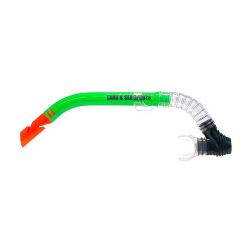 Land & Sea Sports Clearwater Snorkel With Silicone Mouthpiece Lime Green