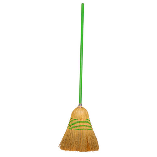 AgBoss Quality Woolshed Millet Broom With Wooden Handle 1.6m Green