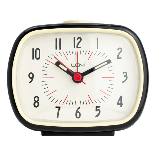 Leni Retro Alarm Clock Black