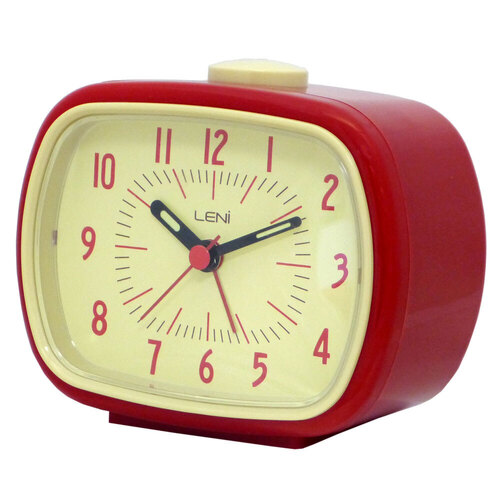 Leni Retro Alarm Clock Red
