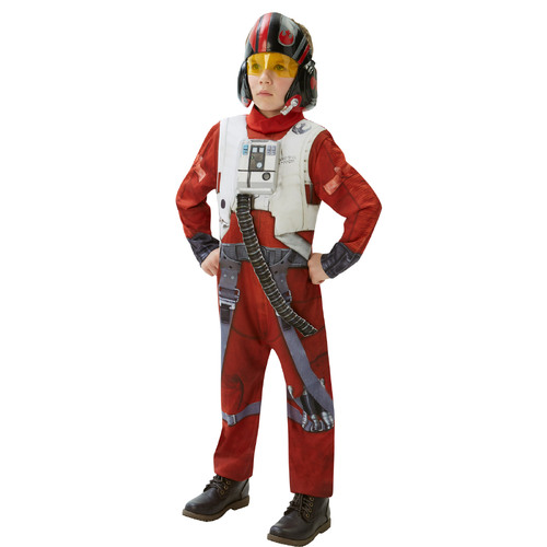 Star Wars X-Wing Fighter Deluxe Kids Boys Dress Up Costume - Size 5-6y