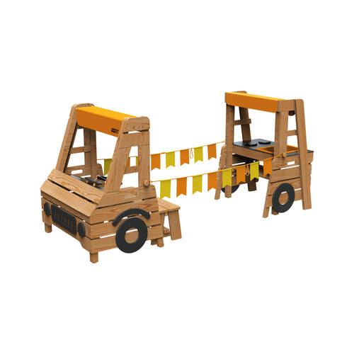 Topplay Camper Van with Kitchen Outdoor Play Toy Kids/Children - 3y+