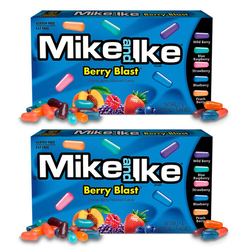 2PK Mike & Ike 141g Berry Blast Fruit Flavoured Chewy Candy