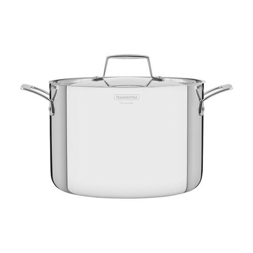 Tramontina Stock Pot Tri-Ply Stainless Steel Induction Safe w/Lid 24cm/7.7L