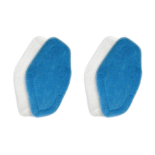 2x 2pc CleanUp Dual Steam Plus Mop Pads for Wertheim & Hoover White