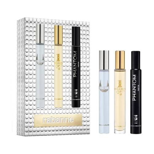 3pc Paco Rabanne 3x 10ml Men Invictus EDT One Million EDT Phantom EDT Set