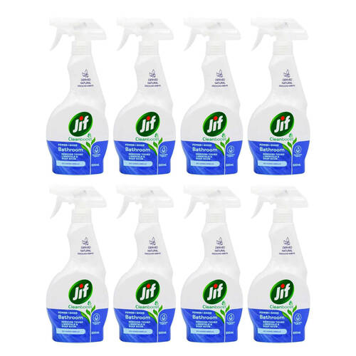 8PK Jif Cleanboost Power & Shine 500ml Bathroom Spray Limescale Cleaner