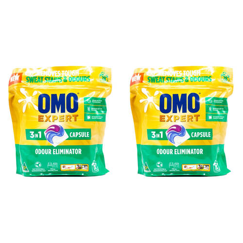 56pc Omo Expert Odour Eliminator 3 In 1 Laundry Detergent Capsules