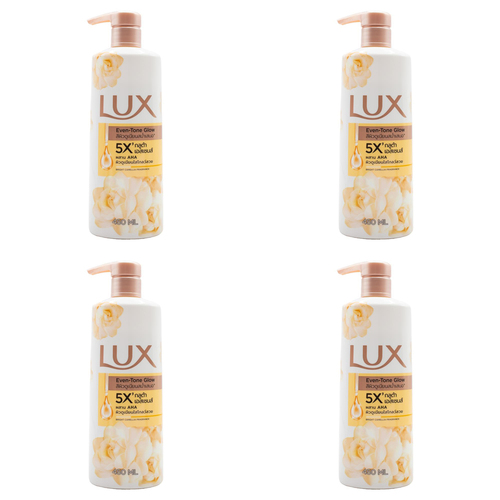 4PK Lux 450ml Body Wash Bath Soap Even-Tone Glow Bright Camellia Scent